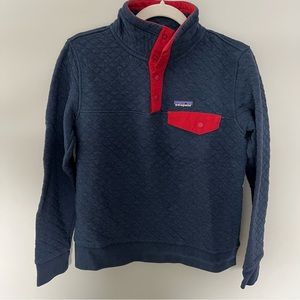 Patagonia organic cotton quilt snap pullover